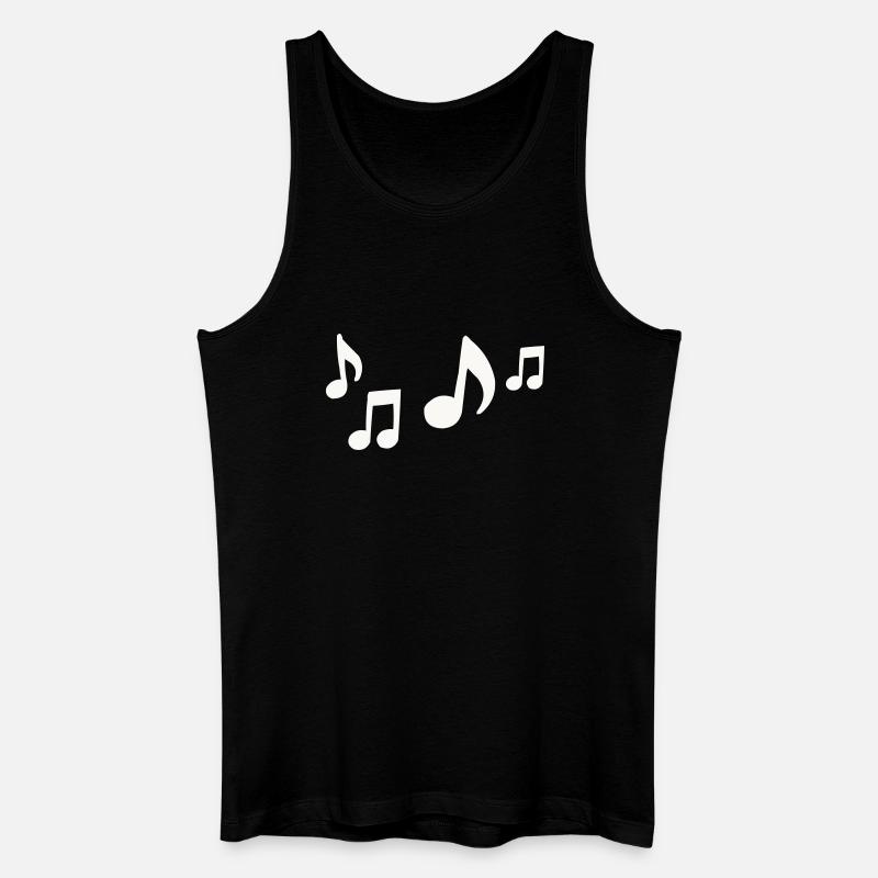 Notenfluss Silhouette - Männer Bio Tank Top - Schwarz