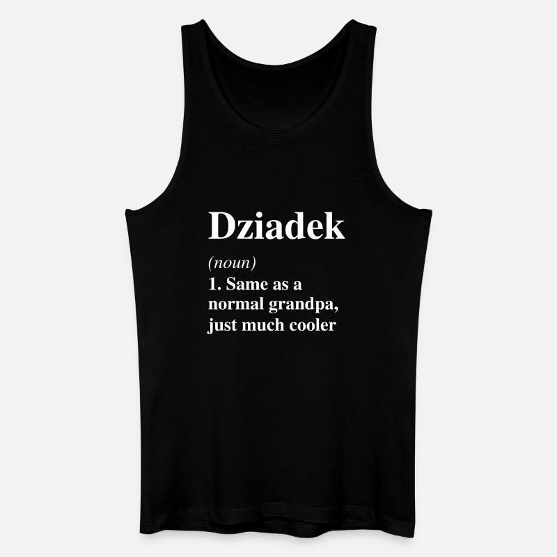 Dziadek-Definition: Viel coolerer Opa - Männer Bio Tank Top - Schwarz