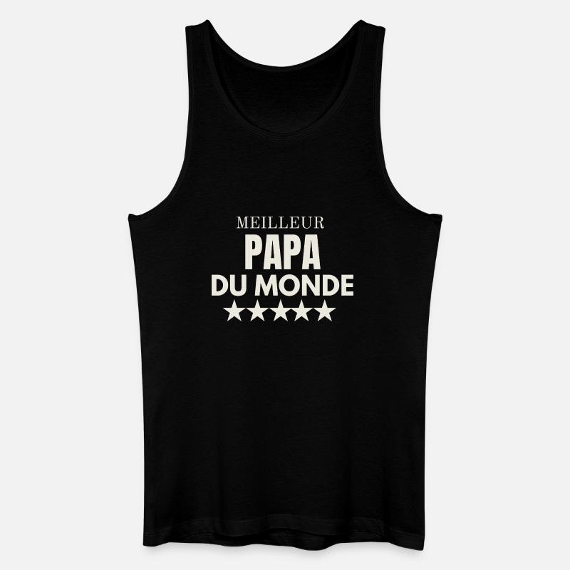 Bester Vater der Welt - Männer Bio Tank Top - Schwarz