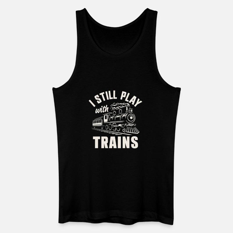 Zugführer der Dampflokomotivenbahn - Männer Bio Tank Top - Schwarz