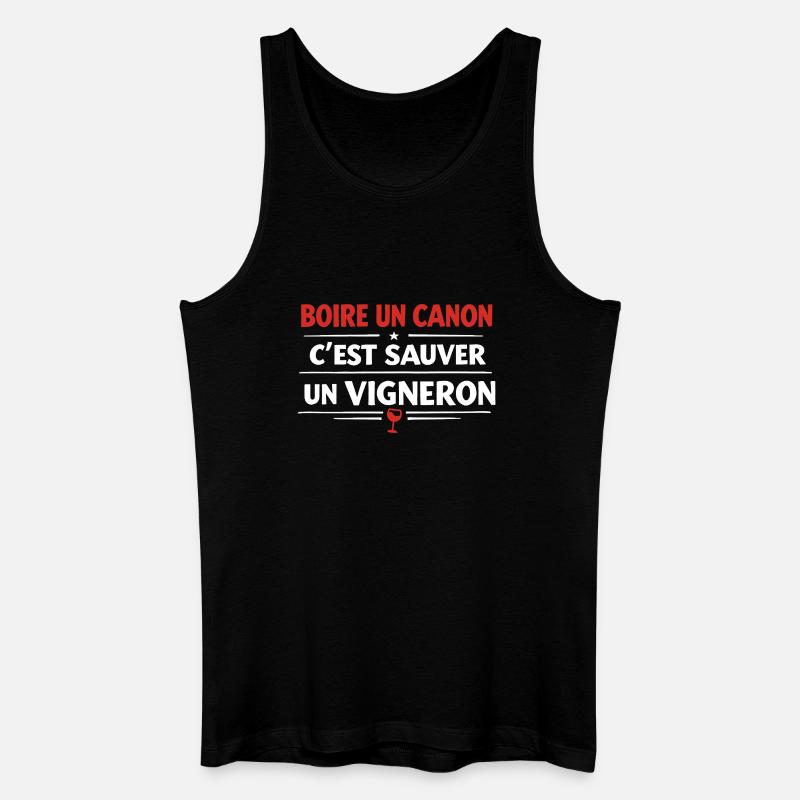 Einen Drink zu nehmen heißt, einen Winzer zu retten - Männer Bio Tank Top - Schwarz