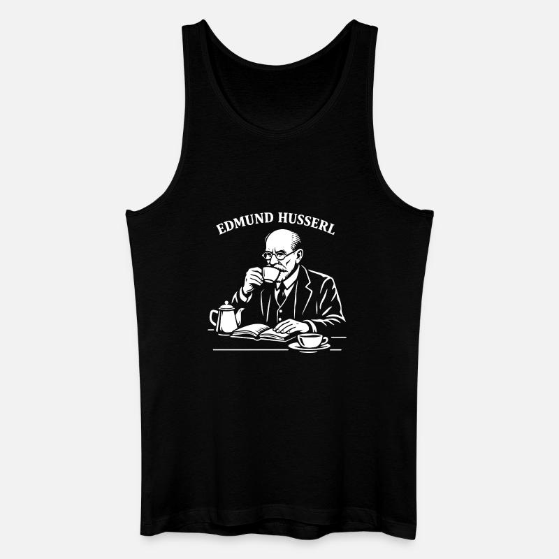 Husserl-Kaffeestudie - Männer Bio Tank Top - Schwarz