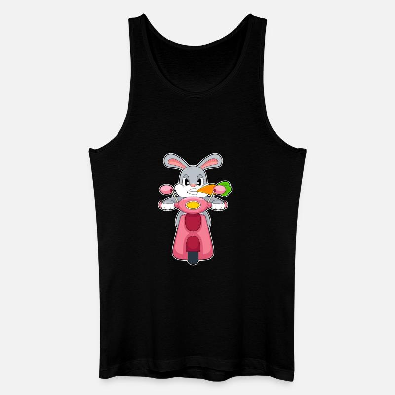 Hase Motorroller - Männer Bio Tank Top - Schwarz
