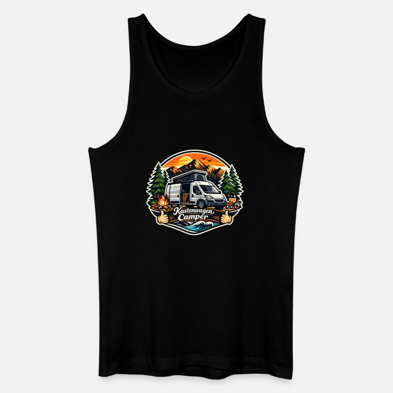 Kastenwagen Camper Abenteuer - Männer Bio Tank Top - Schwarz