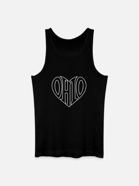 Ohio Heart Typo Emblem - Men’s Organic Tank Top - black