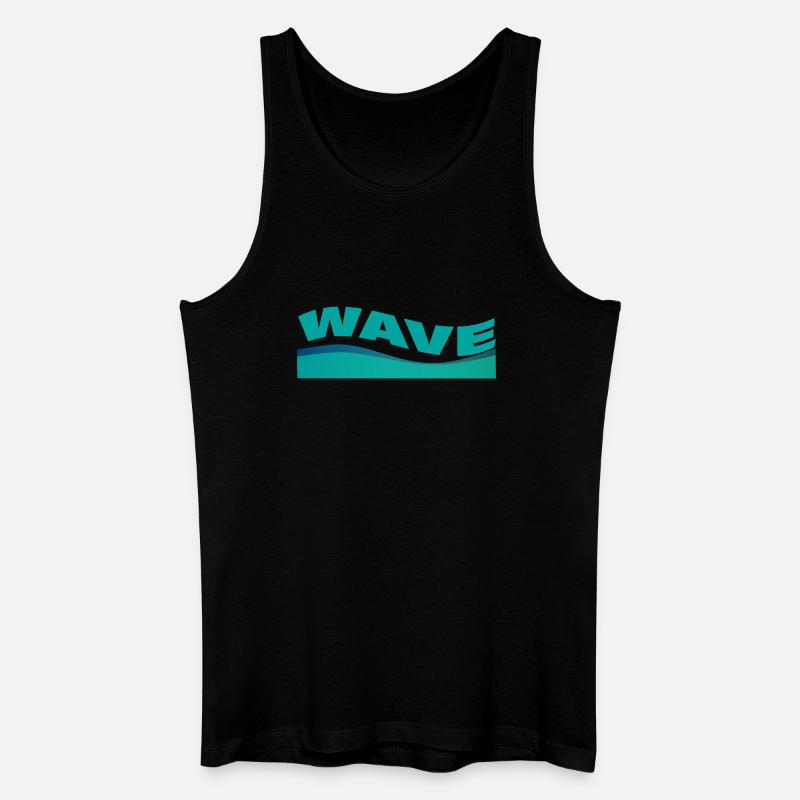 WAVE - Männer Bio Tank Top - Schwarz