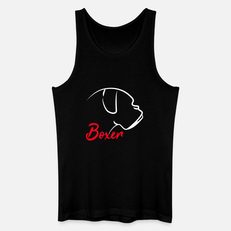 Boxer Hund Hundehalter - Männer Bio Tank Top - Schwarz