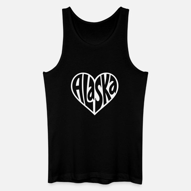 Alaska Herzschrift - Männer Bio Tank Top - Schwarz
