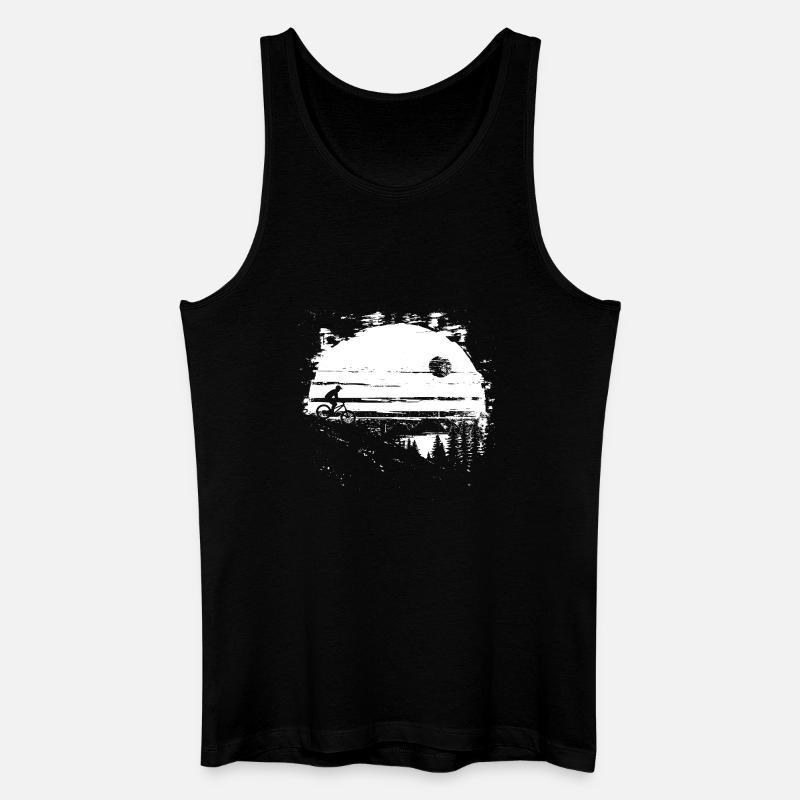 Radfahrer Grafik - Männer Bio Tank Top - Schwarz
