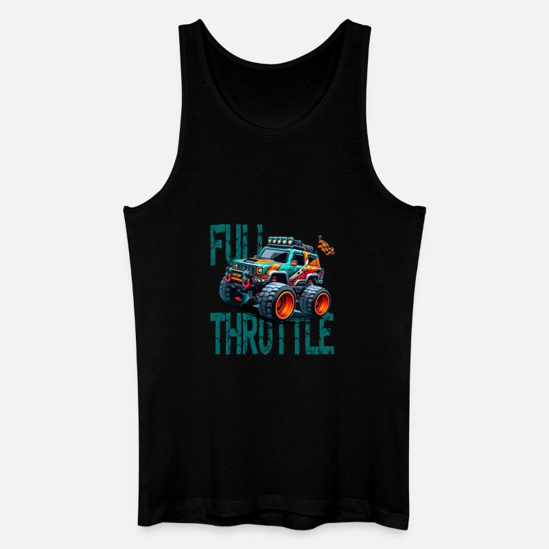 Monstertruck 4x4 Offroad - Männer Bio Tank Top - Schwarz