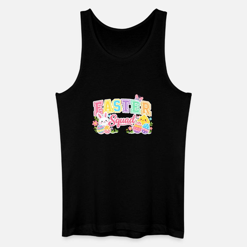 Ostern Squad Bunte Eier Küken - Männer Bio Tank Top - Schwarz