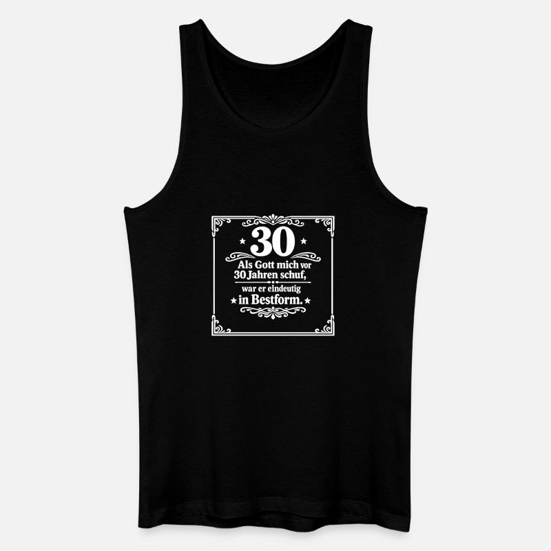 Bestform mit 30 Jahren - Männer Bio Tank Top - Schwarz