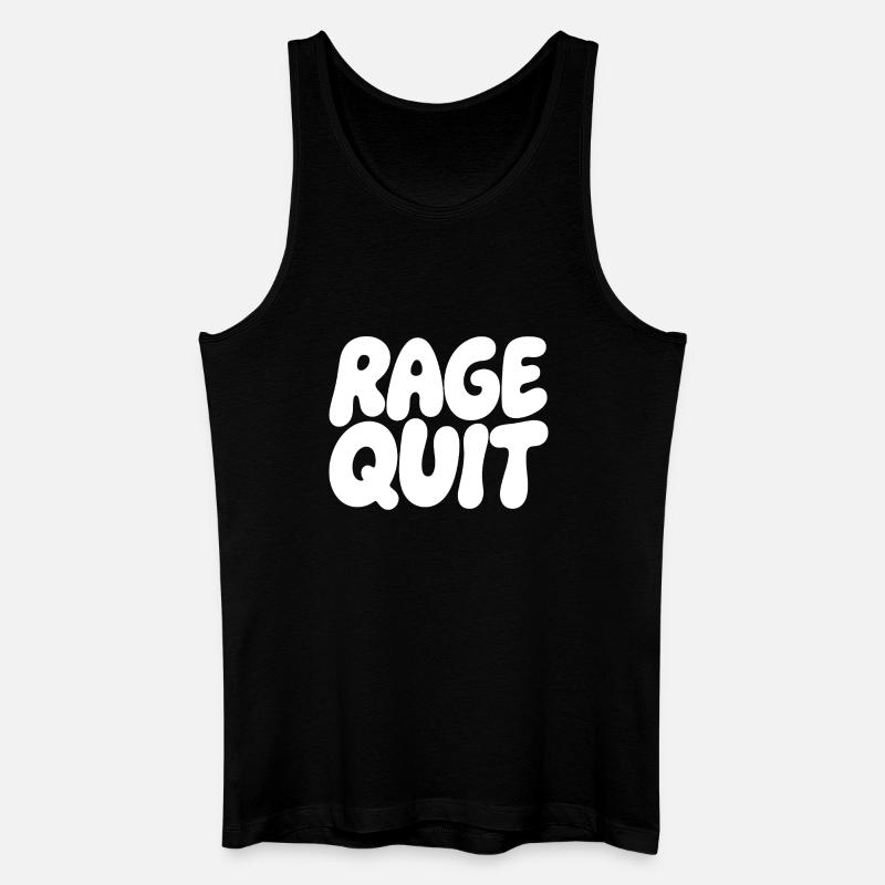 Rage Quit Bubble Font - Men’s Organic Tank Top - black