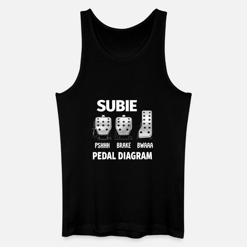 Subie Pedaldiagramm  - Männer Bio Tank Top - Schwarz