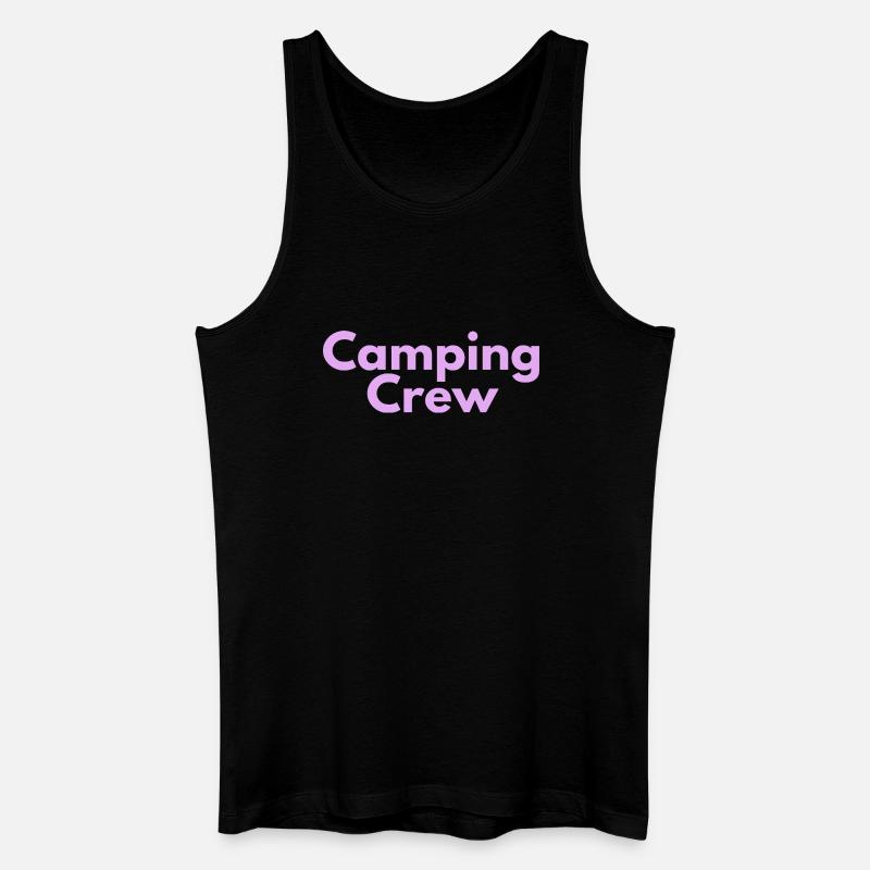 Camping Crew - Männer Bio Tank Top - Schwarz