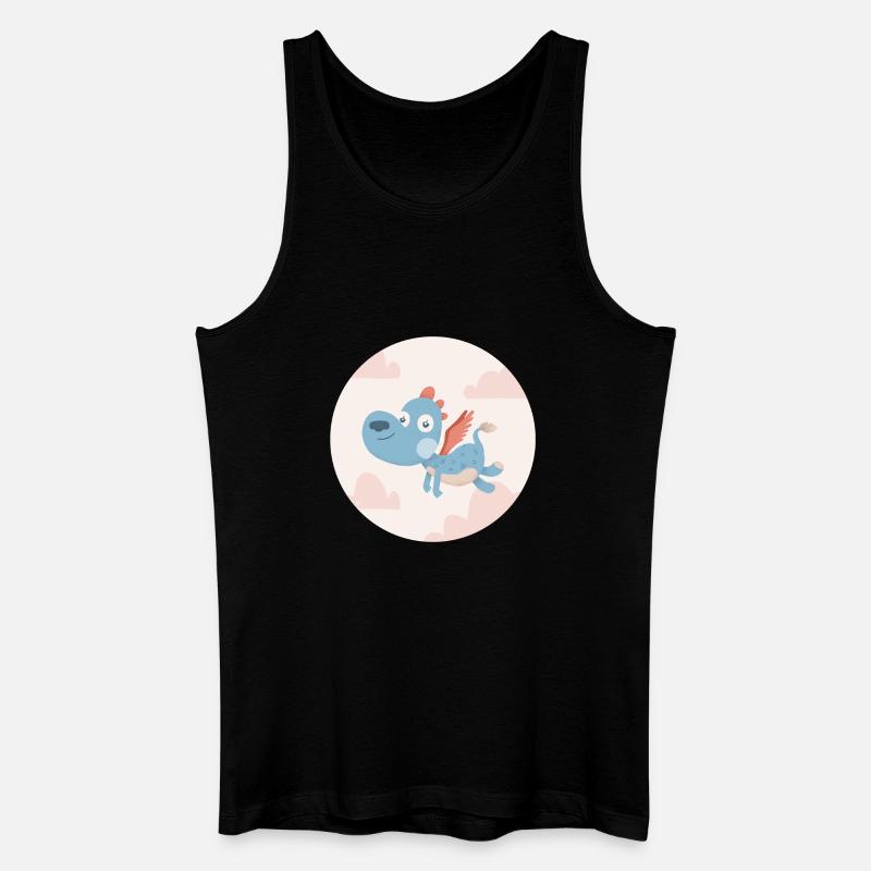 Blauer Drache - Männer Bio Tank Top - Schwarz