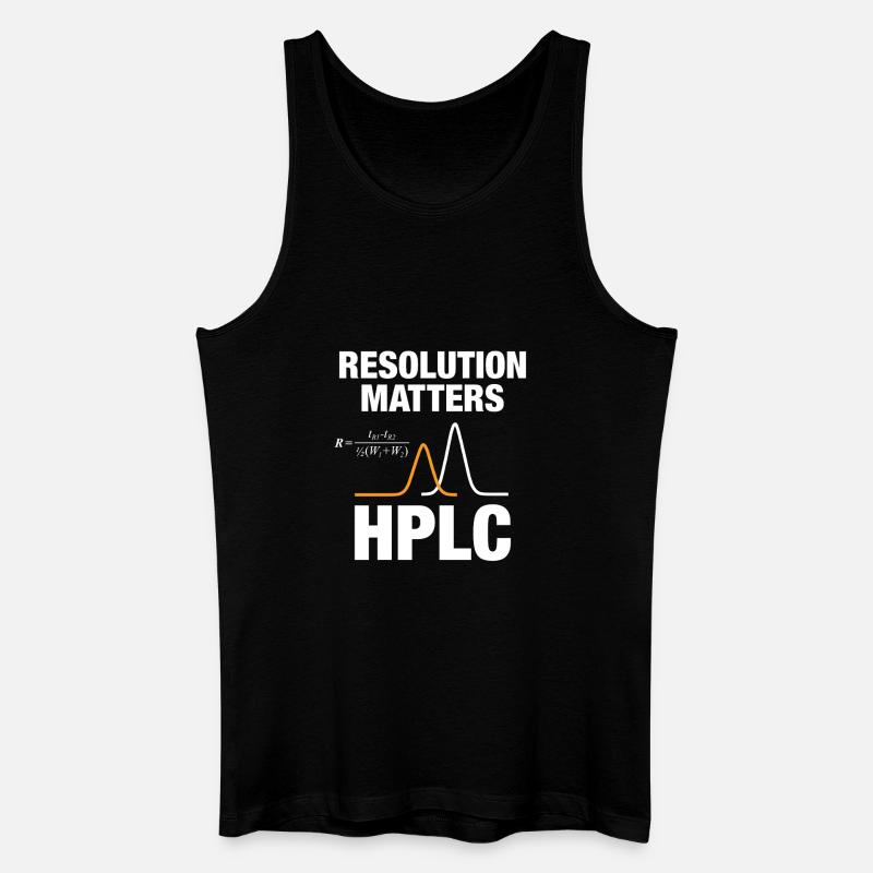 HPLC Peak Resolution Performance Chromatography - Männer Bio Tank Top - Schwarz