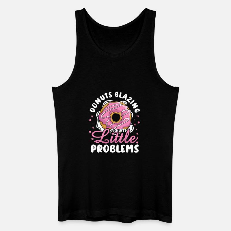 Donut Fastfood - Männer Bio Tank Top - Schwarz