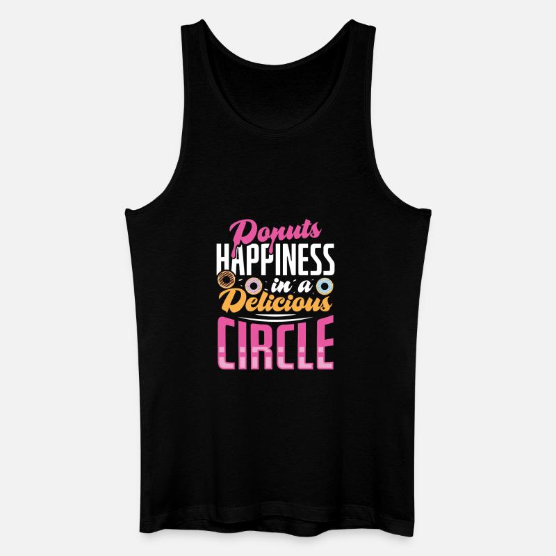 Donut Fastfood - Männer Bio Tank Top - Schwarz