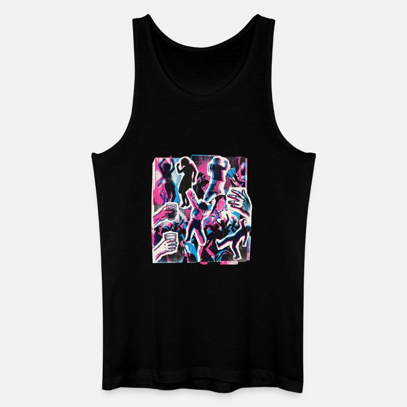 90s Retro Party - Männer Bio Tank Top - Schwarz