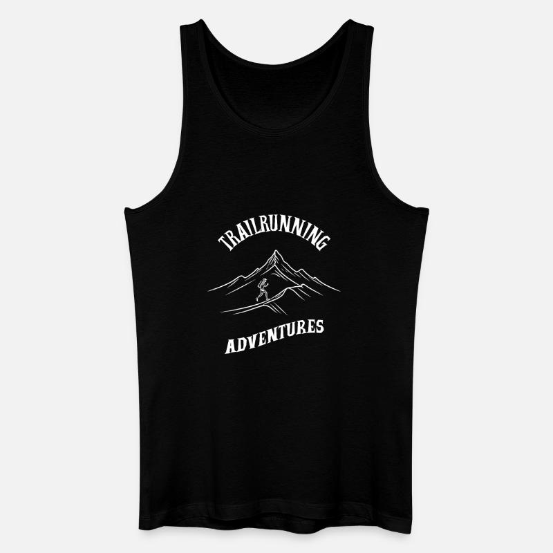 Trailrunning Adventures - Männer Bio Tank Top - Schwarz