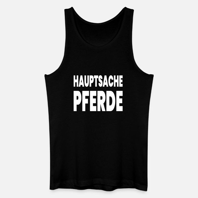 Pferde - Männer Bio Tank Top - Schwarz