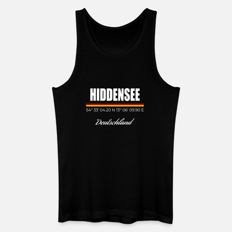 Hiddensee - Männer Bio Tank Top - Schwarz