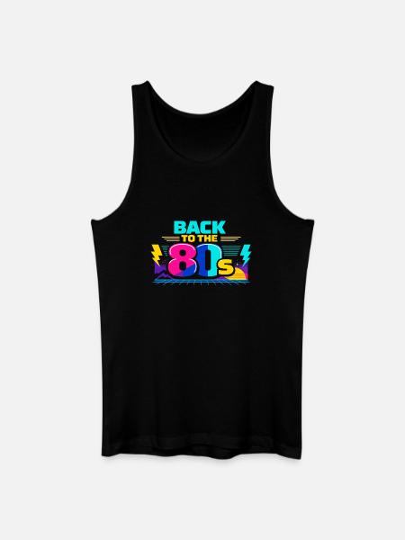 Back to the 80s Neon - Men’s Organic Tank Top - black
