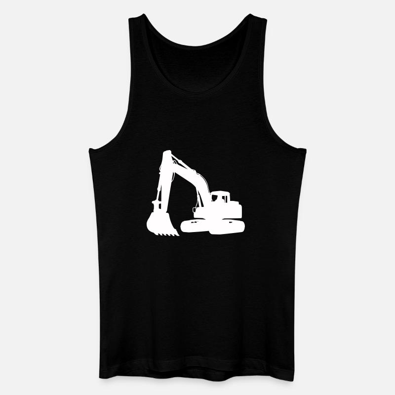 Bagger Silhouette für Baudesign - Männer Bio Tank Top - Schwarz