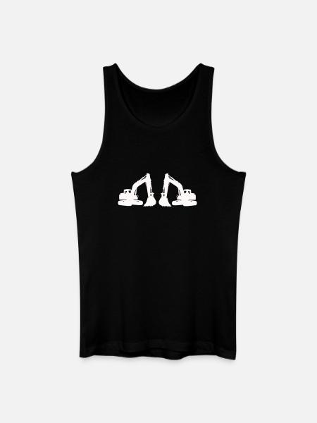 Double Excavator Silhouette - Men’s Organic Tank Top - black