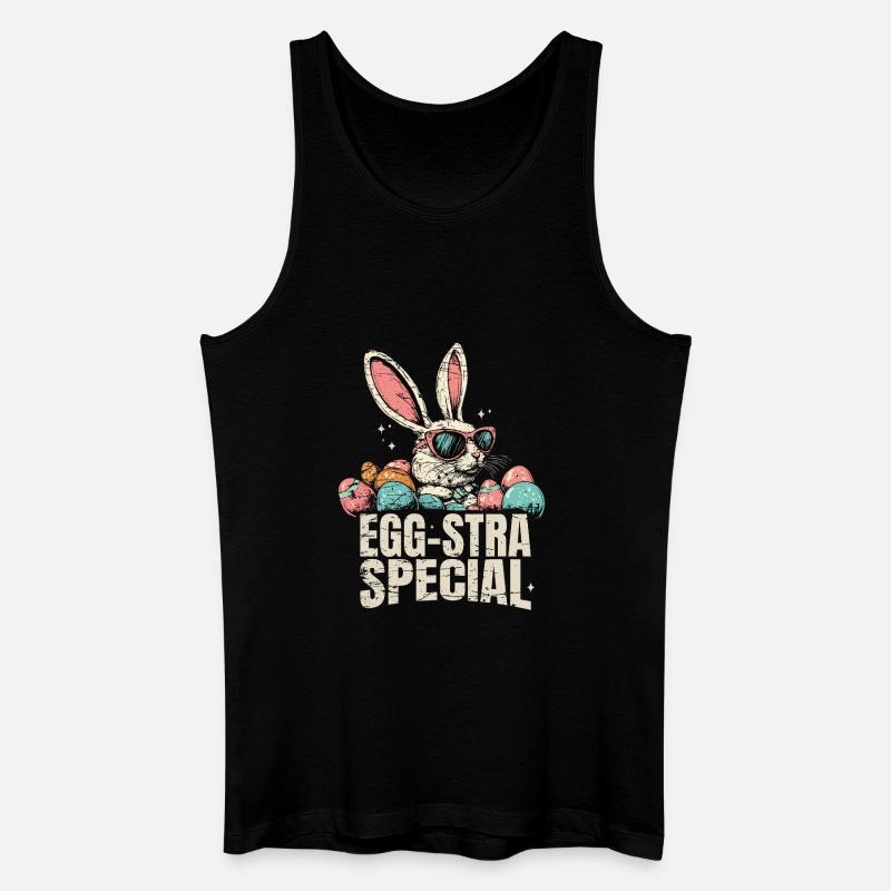 Eggsta Special Retro Hase Ostern  - Männer Bio Tank Top - Schwarz