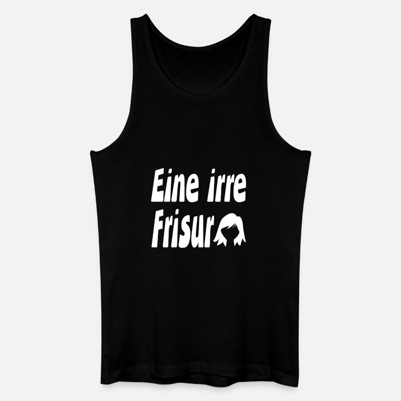 Frisur - Männer Bio Tank Top - Schwarz