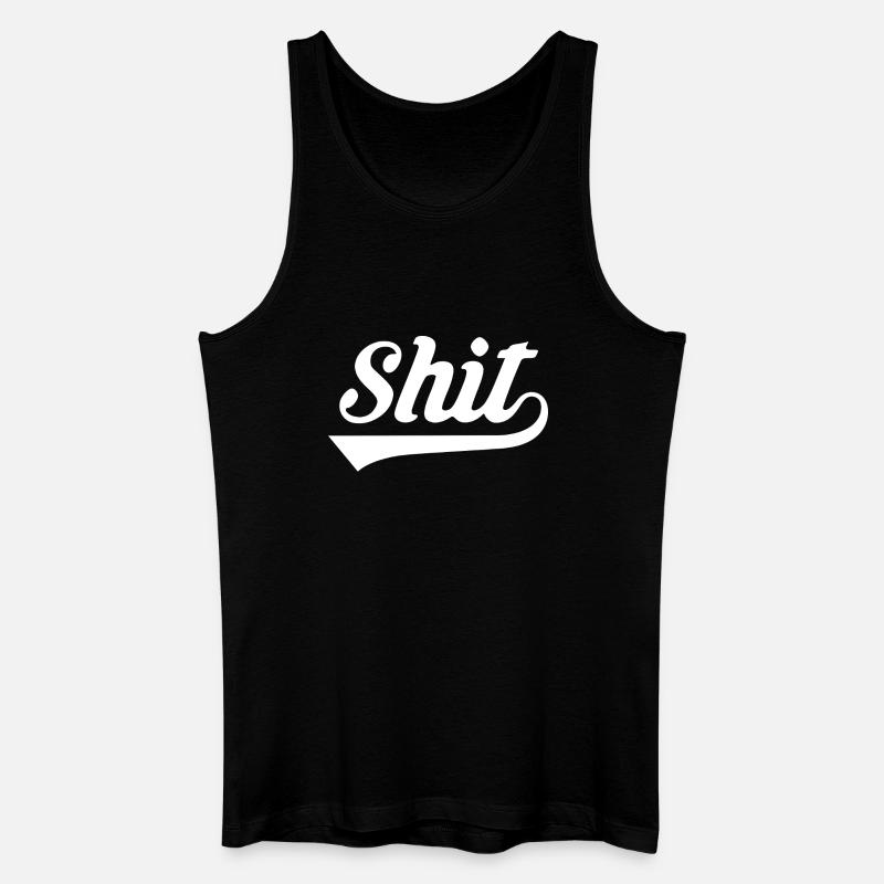 Scheiße Retro-Skript - Männer Bio Tank Top - Schwarz