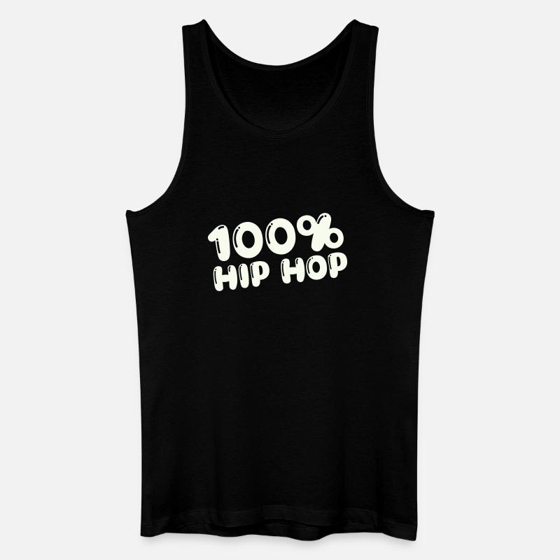 100-_hip_hop- - Männer Bio Tank Top - Schwarz