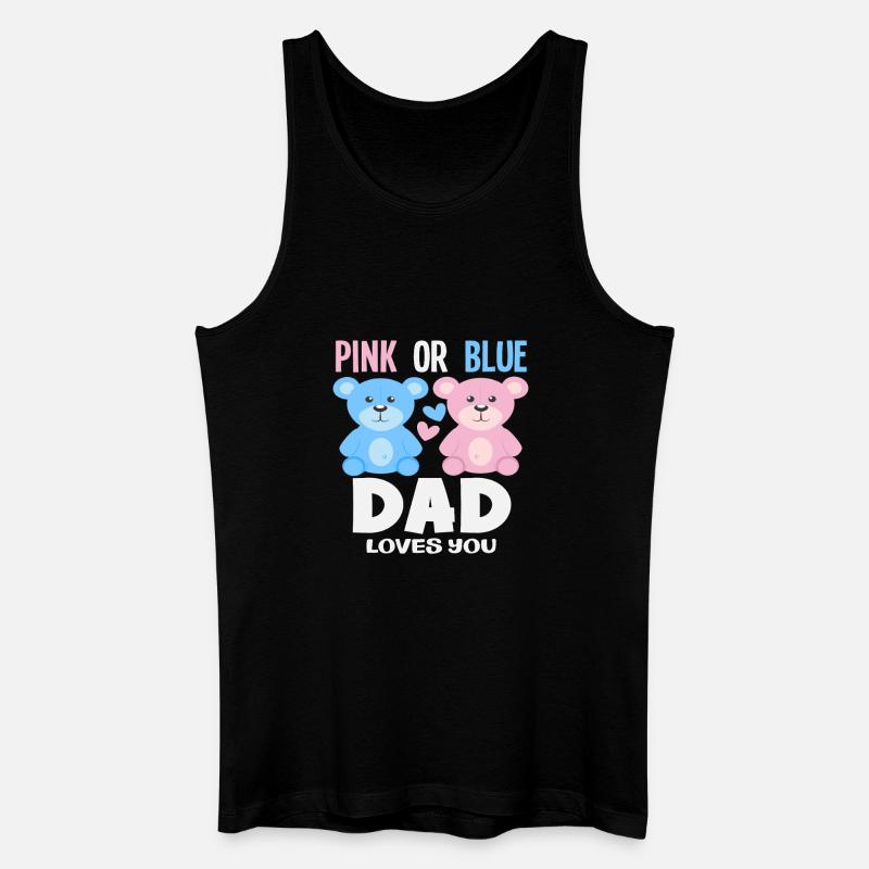 Pink Oder Blau Papa Liebt Dich - Männer Bio Tank Top - Schwarz