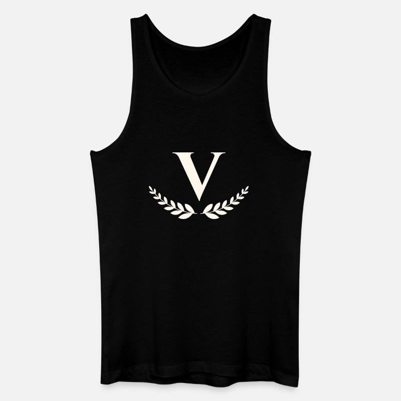 V - Männer Bio Tank Top - Schwarz
