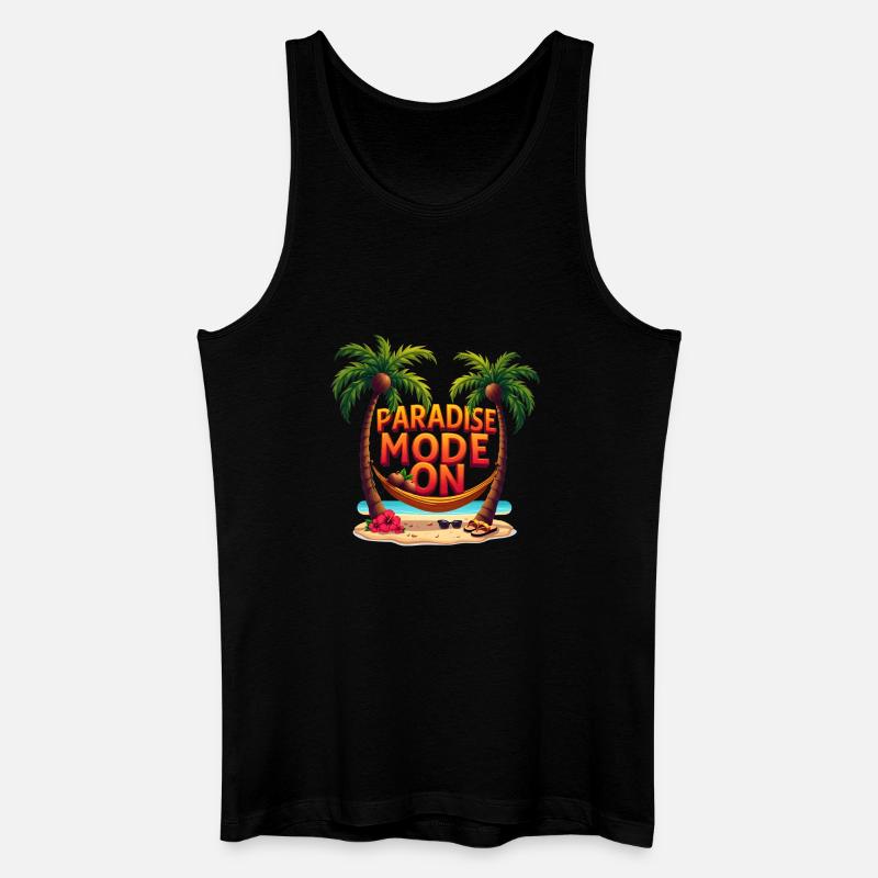 Paradistilstand tændt - Økologisk tanktop til mænd - sort