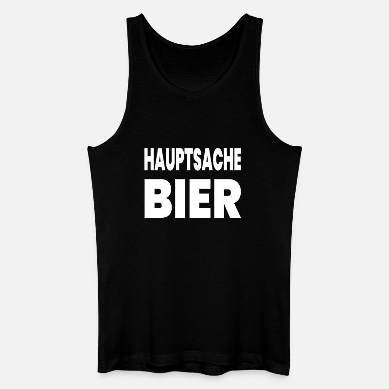 Bier - Männer Bio Tank Top - Schwarz