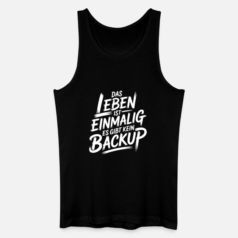 Leben ohne Backup - Männer Bio Tank Top - Schwarz