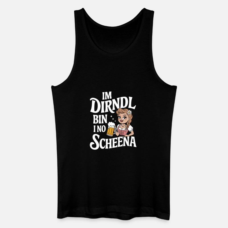 Dirndl Bierfest Charm - Männer Bio Tank Top - Schwarz