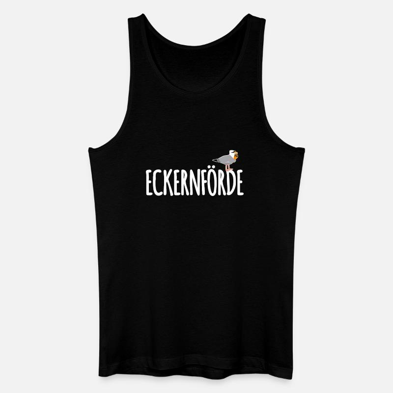 Eckernförde Möwe Ostsee - Männer Bio Tank Top - Schwarz