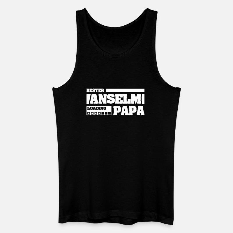 Anselm als Geburt - Männer Bio Tank Top - Schwarz