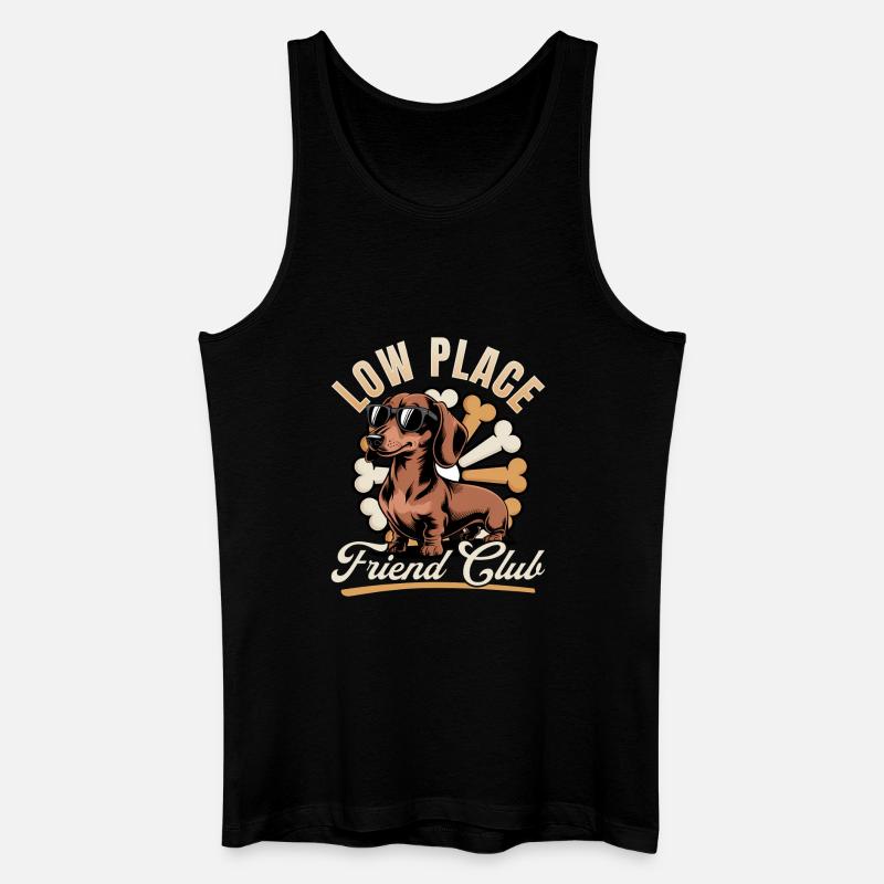 Funny Dog Breed Dachshund - Männer Bio Tank Top - Schwarz