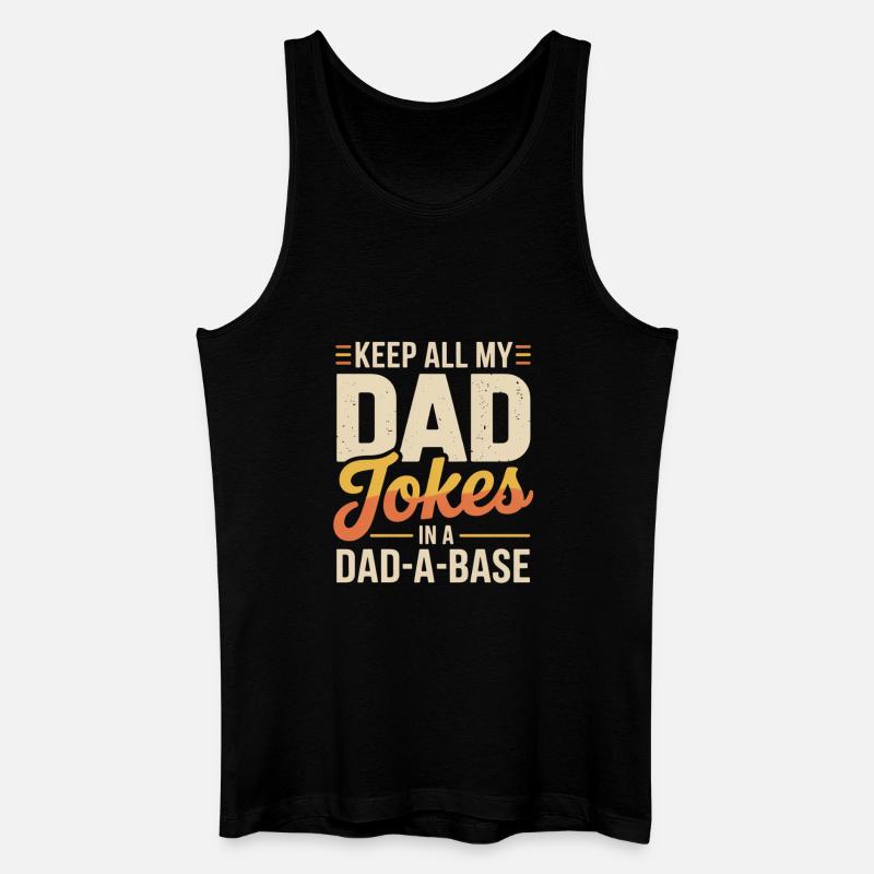 Dad Jokes in der Dad-A-Base - Männer Bio Tank Top - Schwarz