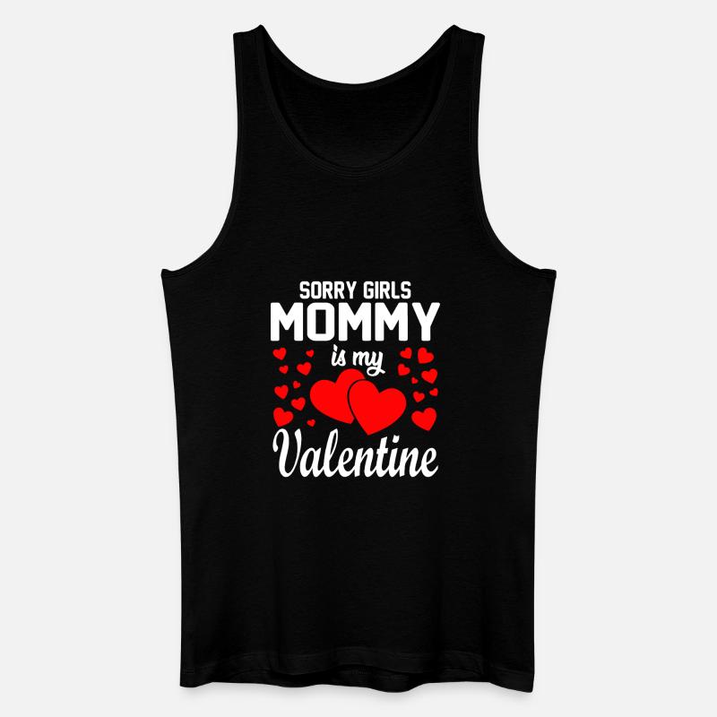 Mama-Valentine-Herz-Tee - Männer Bio Tank Top - Schwarz