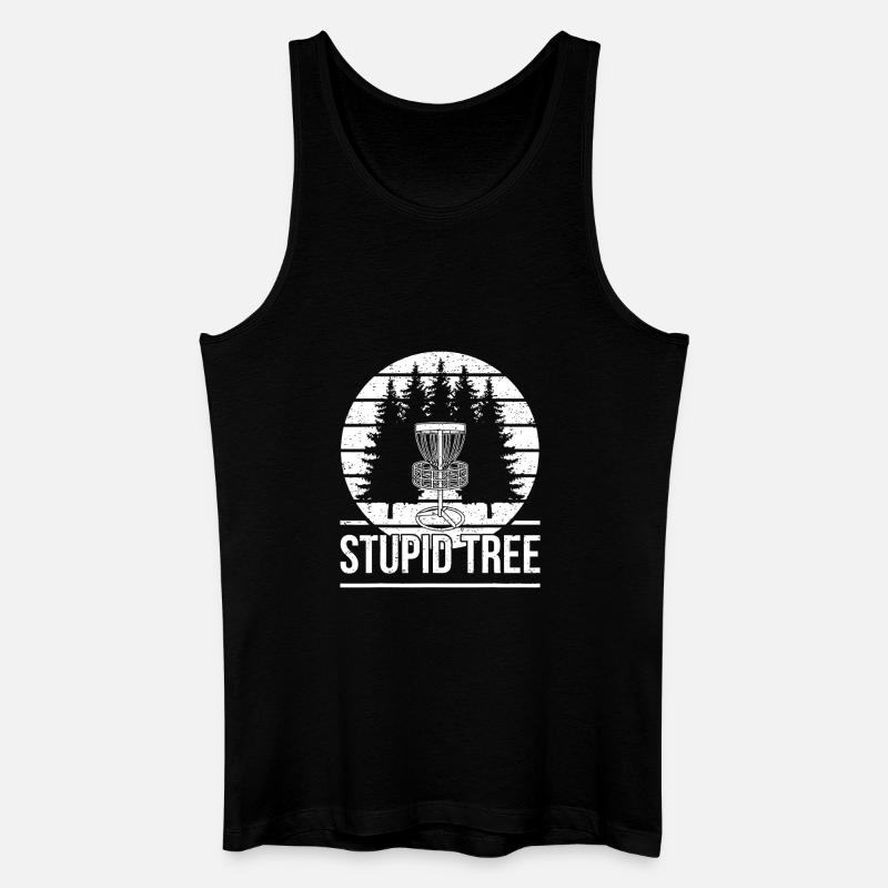 Dummer Baumwald-Tee - Männer Bio Tank Top - Schwarz