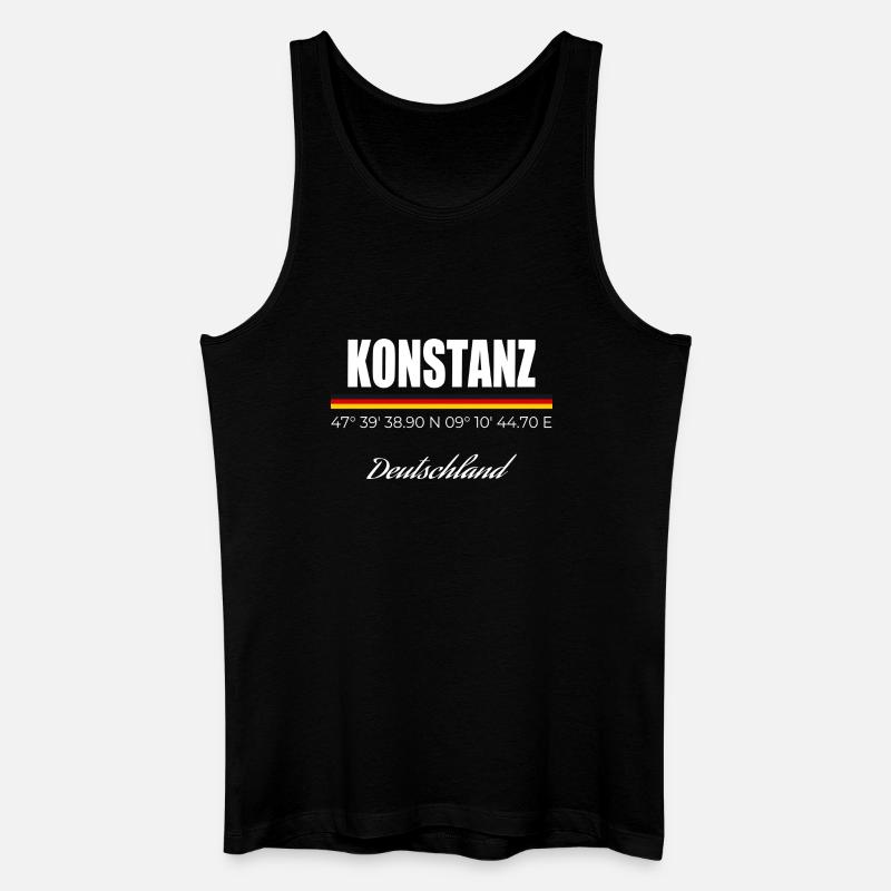 Konstanz - Männer Bio Tank Top - Schwarz