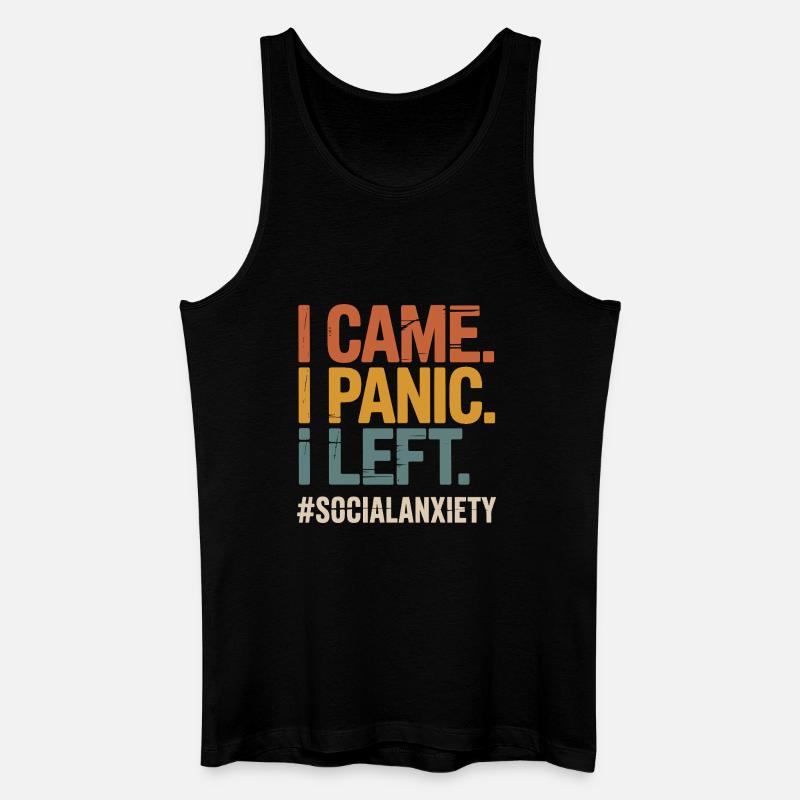 Introvertiertes Problem Lustiger Sozialfreak - Männer Bio Tank Top - Schwarz