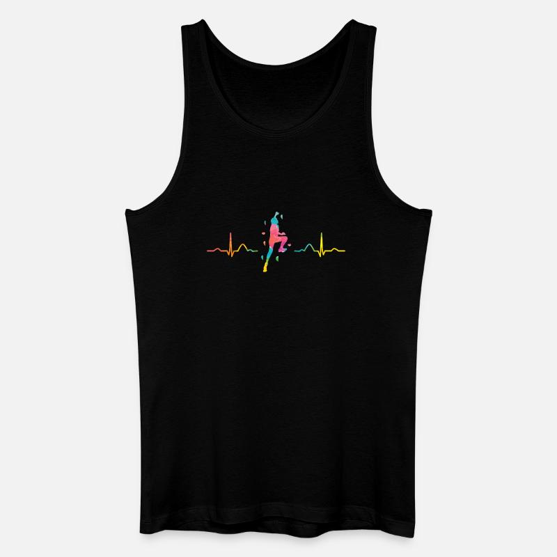 Boulderer Herzschlag Boulder Bouldern - Männer Bio Tank Top - Schwarz