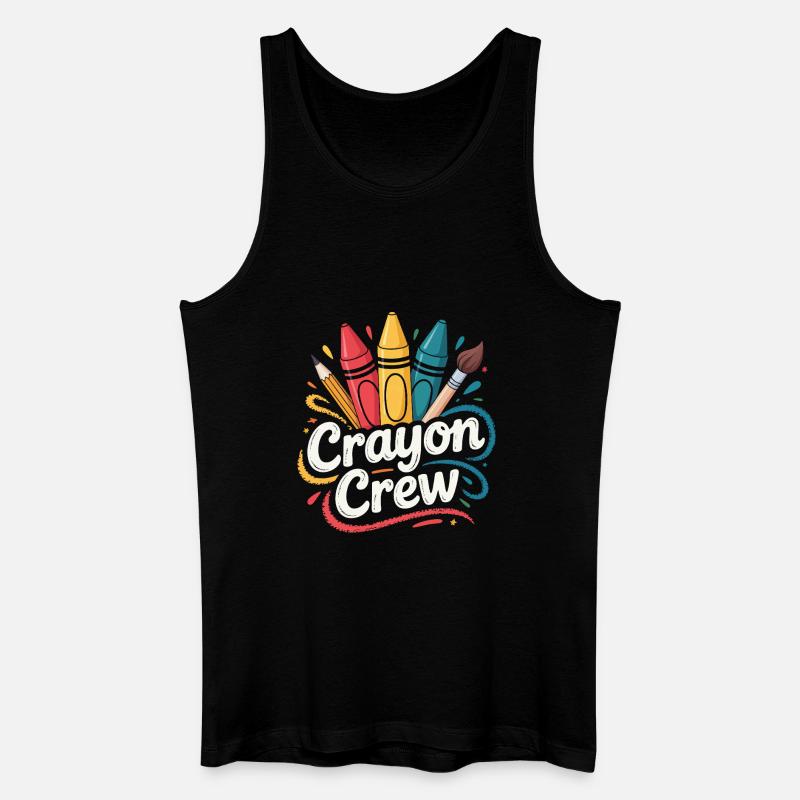 Crayon Crew Farbexplosion - Männer Bio Tank Top - Schwarz